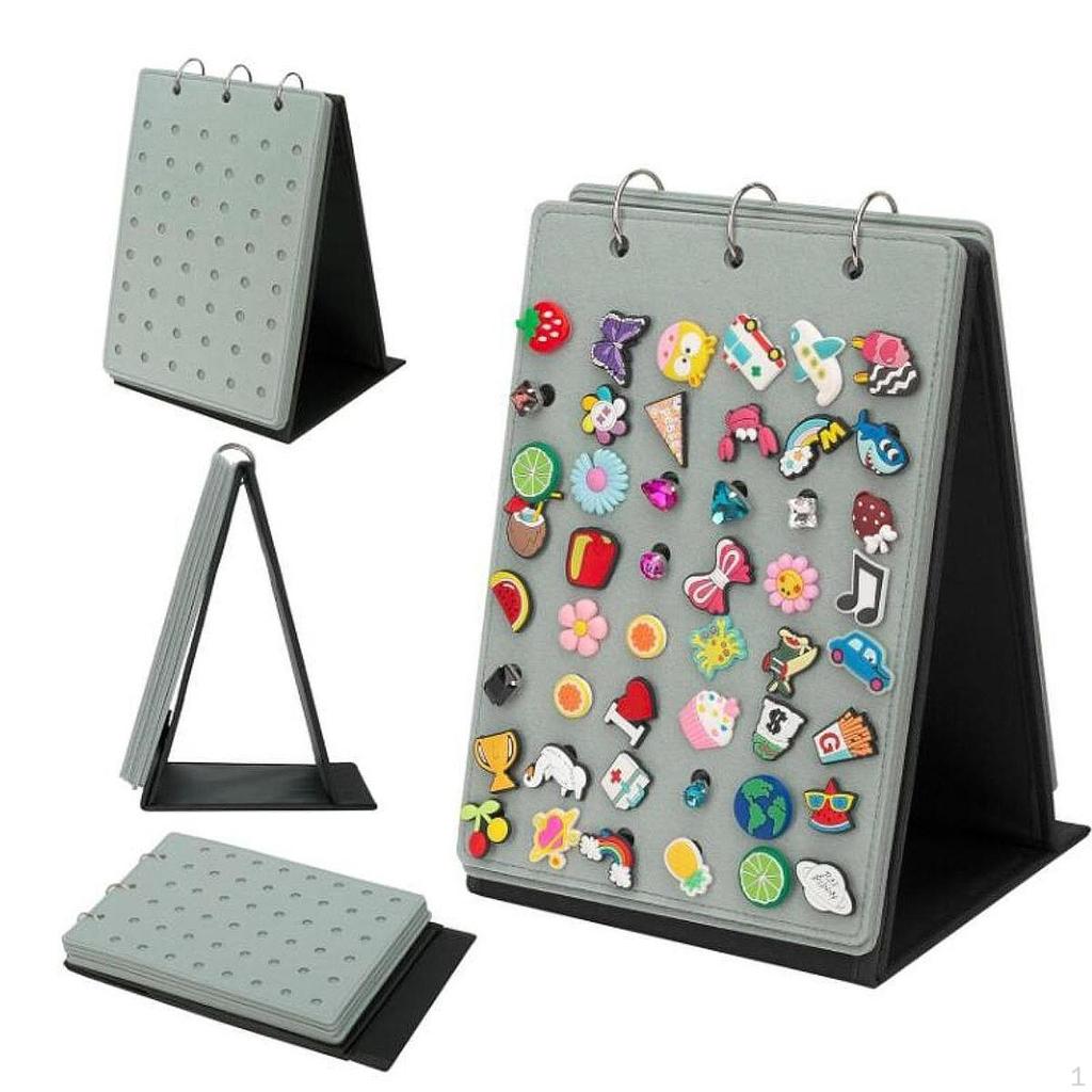 Shoe Charm Organizer, Display Pages, with 5 Removable Practical And Portable.