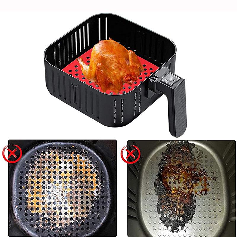7" Silikonová podložka do horkovzdušné fritézy - Vysokoteplotní a odolná proti oleji