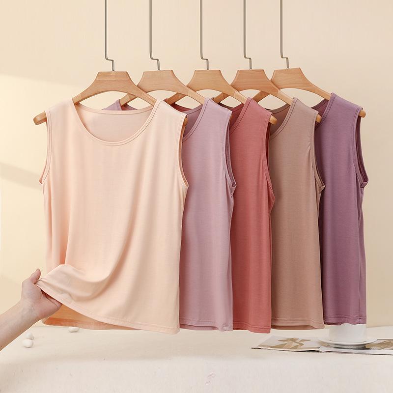 Plus Size Modal Spaghetti Strap Tank Top for Women – Summer Loose Fit, Sleeveless, Slimming Base Layer