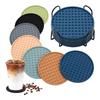 3/6 Piezas Posavasos de Silicona para Bebidas Resistentes al Calor Alfombrilla para Secar Vasos y Platos Protección para la Mesa Posavasos Antideslizantes para Bebidas