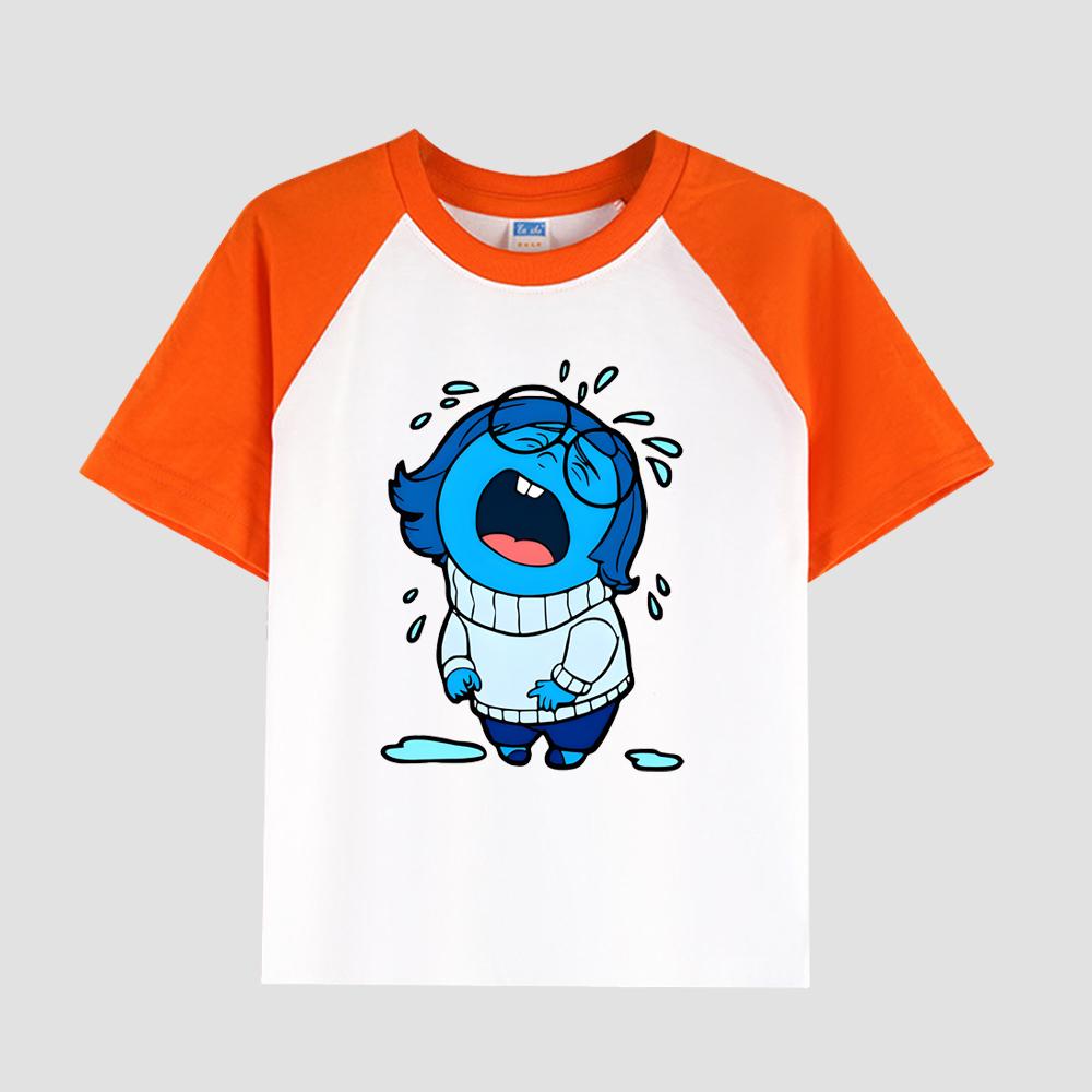 Boys' Casual Short Sleeve T-Shirt Featuring Sleeve Insert, Round Neck, Cotton Fabric, Kids' Stylish Summer Top