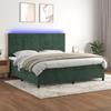 VidaXL Slat Bed Base with Mattress and LED, Upholstered Bed with Headboard, Double Bed, Adult Bedroom Bed, 3136146