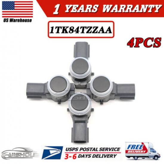 (4)Front/Rear Parking Assist Sensor For 2014- Chrysler Jeep Dodge 1TK84TZZAA