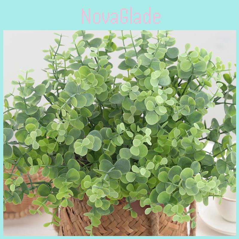 Artificial Eucalyptus Globulus Plant With White Spray For Home Decor And Weddings