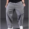 Große Größe Jeans Herren Herbst Fett Plus Größe Männer Hosen Lose Gerade Fett Fett Mann Breite Bein Hosen mit Elastischer Taille