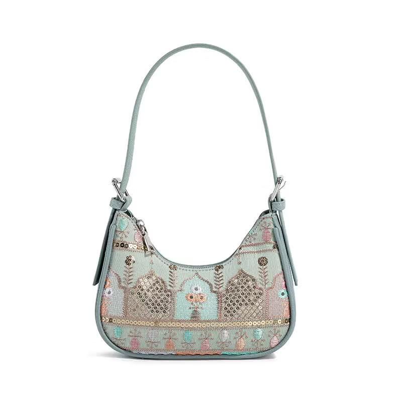 MARK FAIRWHALE Women s Retro Crescent Shoulder Bag
