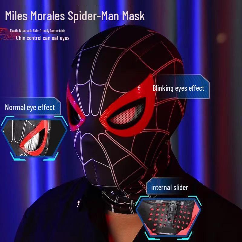Luminous Blinking Venom Spider-Man Mask for Adults & Kids