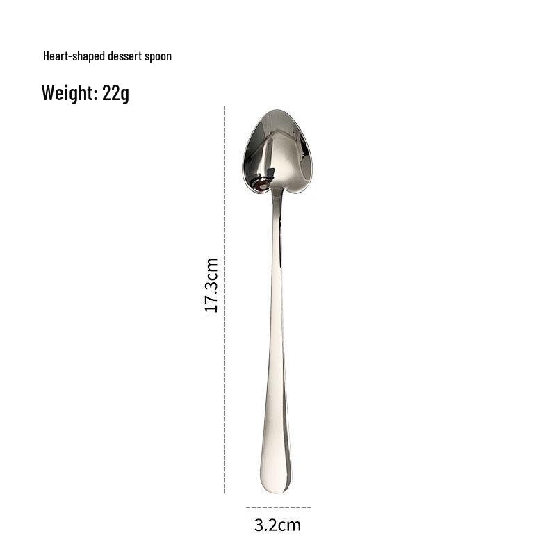ZISIZ Creative Heart Stainless Steel Ice Spoon