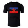 T-shirt Stampata Bandiera della Jugoslavia Uomo Lettere Uomo e Donna Magliette Girocollo Manica Corta