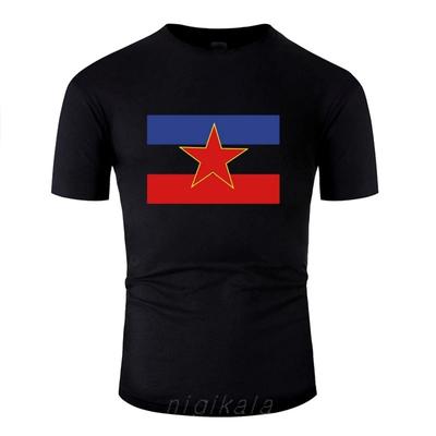 Print Flag Of Yugoslavia Tshirt Men Letters Men And Women T Shirts O Neck Short Sleeve