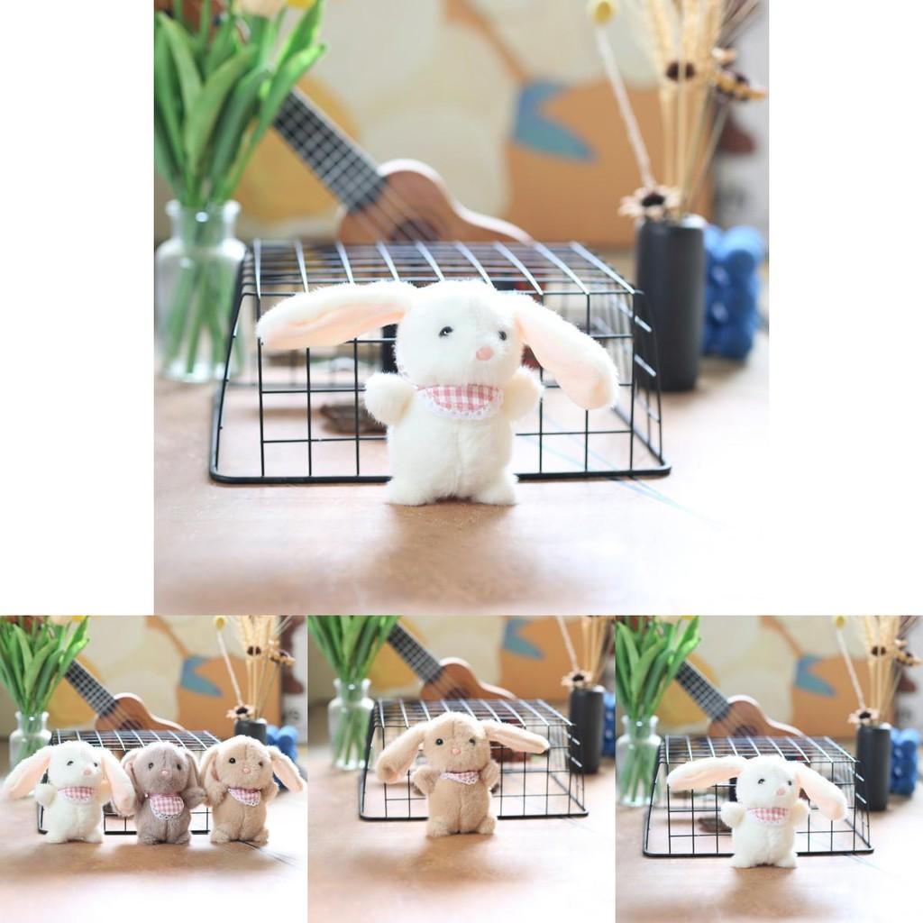 Adorable Plush Bunny Keychain Cute Soft Bag Charm Stuffed Animal Toy For Kids