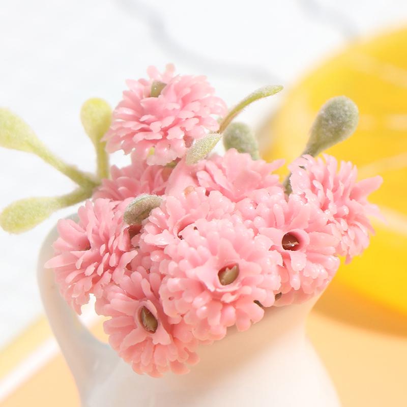 1:12 Dollhouse Miniature Flowers Fairy Garden Ornament Potted Plant Flowers Pot