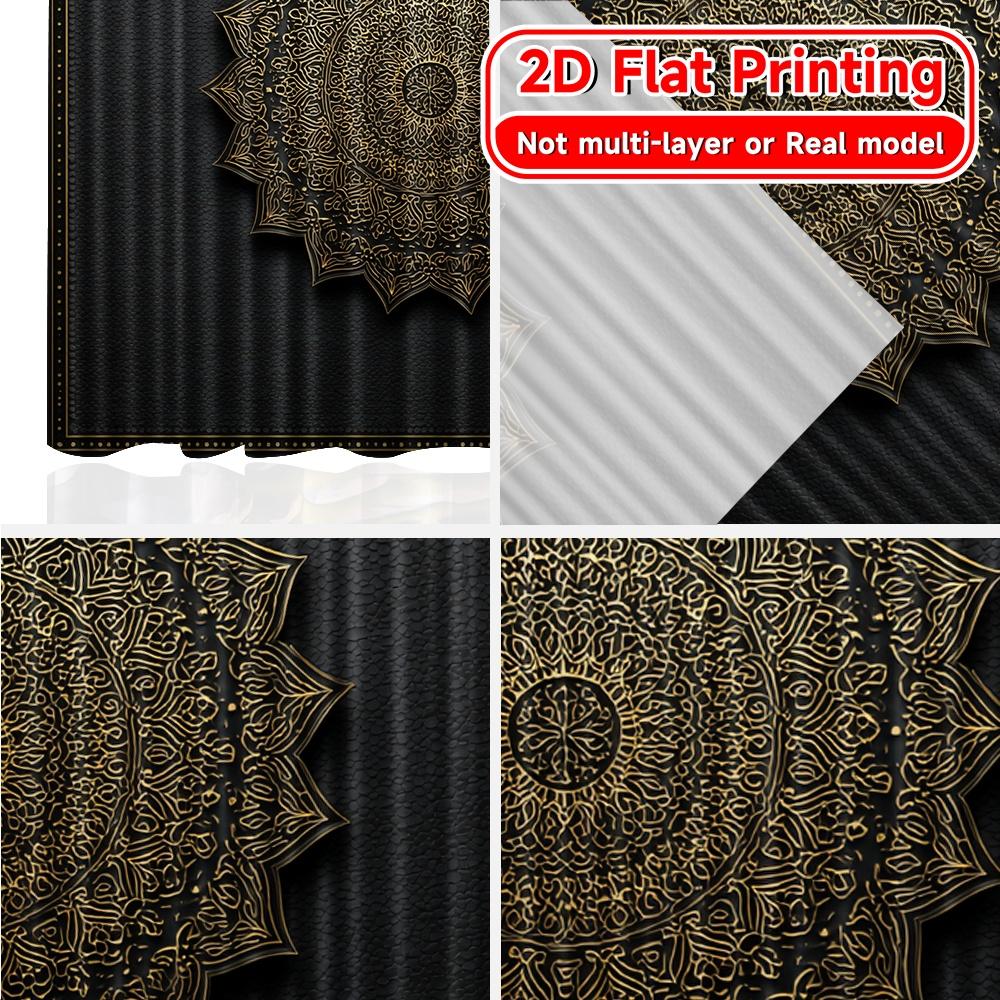 2D Flat Printing  2pcs Eid Elegance Popular Curtains&Drapes Fabric Curtains Festive Suitable for Bedroom and Various Room Types