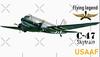 USAAF C47 Skytrain  Military Transport Aircraft  T Shirt New 100 Cotton Short Sleeve ONeck Casual Mens Tshirts Size S3XL