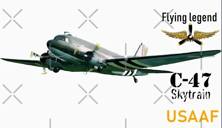 

USAAF C47 Skytrain Military Transport Aircraft T Shirt New 100 Cotton Short Sleeve ONeck Casual Mens Tshirts Size S3XL S