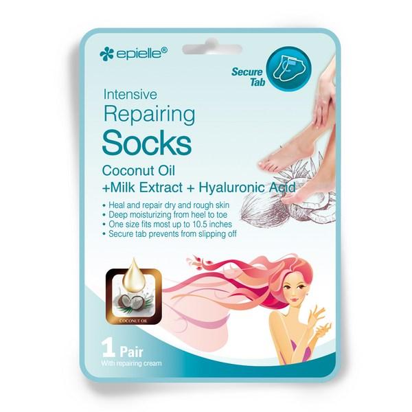 Epielle Foot Mask Pack Moisturizing 4p + Hydrating 4p + Coconut 4p, 1 set