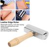 Leather Roller Leather Press Roller DIY Leather Craft Wooden Handle Rolling Tool Silver Leather Press Roller
