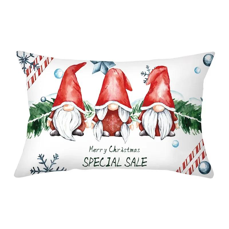 Christmas Cushion Cover Red Pillowcase Sofa Decoration Pillow Home Decor