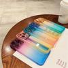 Gradient Rainbow Clear Shockproof Phone Case For Iphone 14 13 12 11pro Max Xs Max Xr Plus Silicone Metal Camera Protector Cover