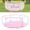 Portable Small Pet Animals Playpen Transparent Puppy Cat Rabbit Cage Tent for OutdoorPink