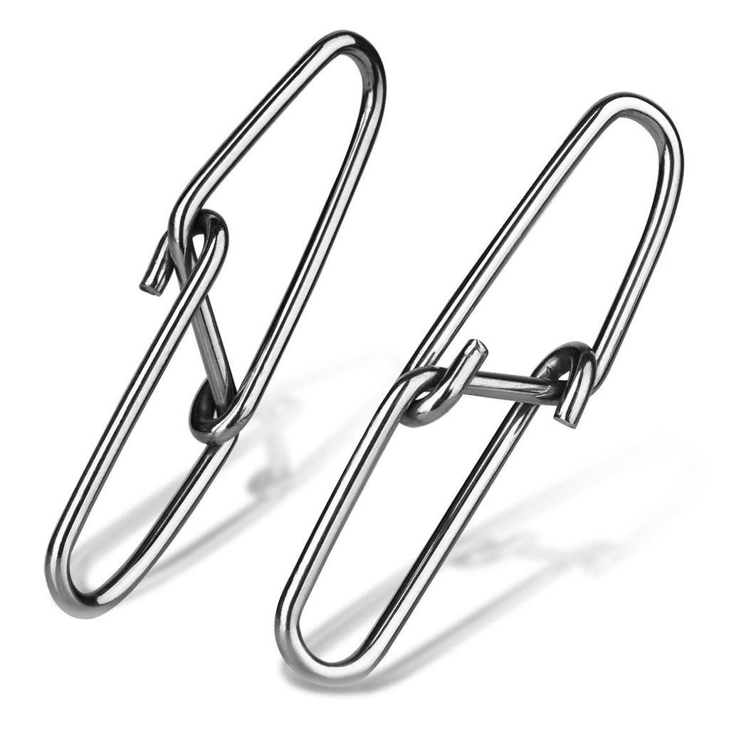 Edelstahl Diamant Wirbelverbinder mit Schnappverschluss - Angelzubehör