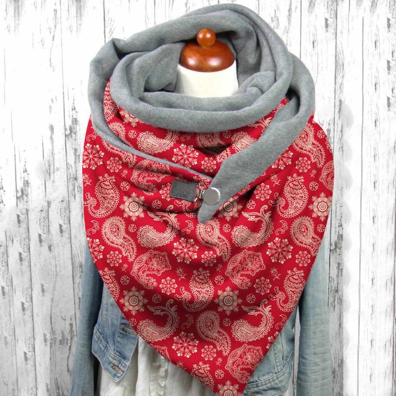 Halloween Fashion Simple Versatile Thickened Warm Shawl Christmas Printed Scarf Scarf