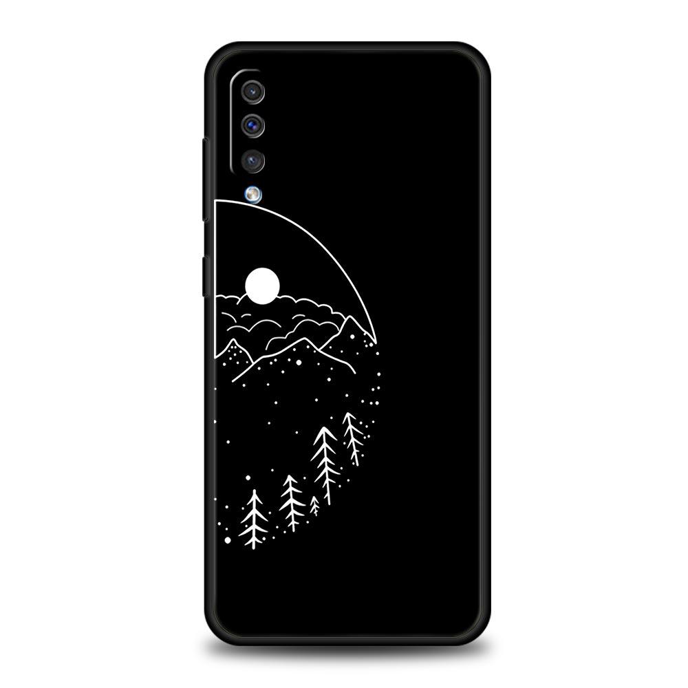 Couple Cartoon Aesth Sun Moon Case For Samsung A54 A52 A24 A14 A50 A70 A10 A40 A20S A20E A06 A12 A22 A34 A42 5G A04s A16 Cover