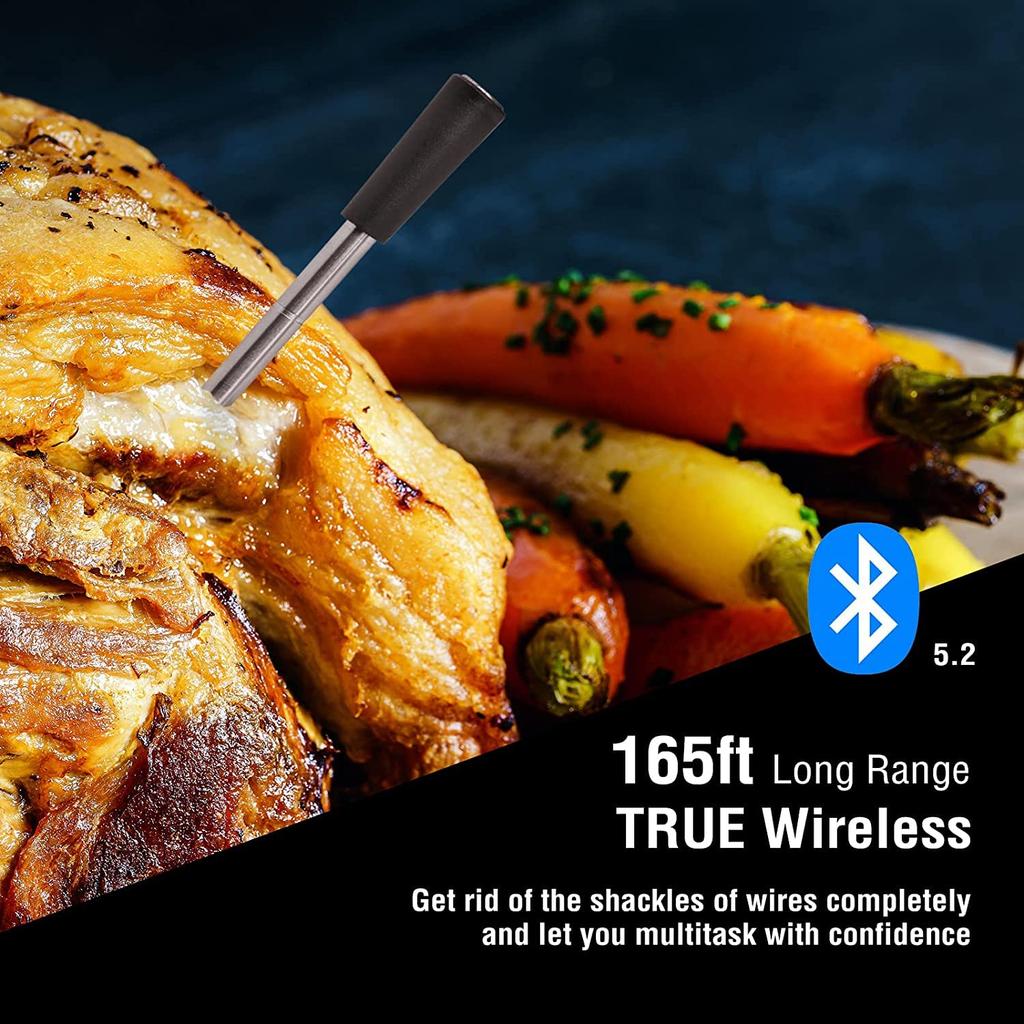 BBQ Barbecue Probe Wireless Bluetooth Barbecue Temperature Gauge Kitchen Cooking Tools Meat Food Temperature Gauge Grilled Beef.