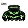 Unique Niche Hair Accessories Halloween Claw Clips Luminous Ghost Pumpkin Pattern Acrylic Anti-slip Retro Grips Glow in The Dark Grippers for
