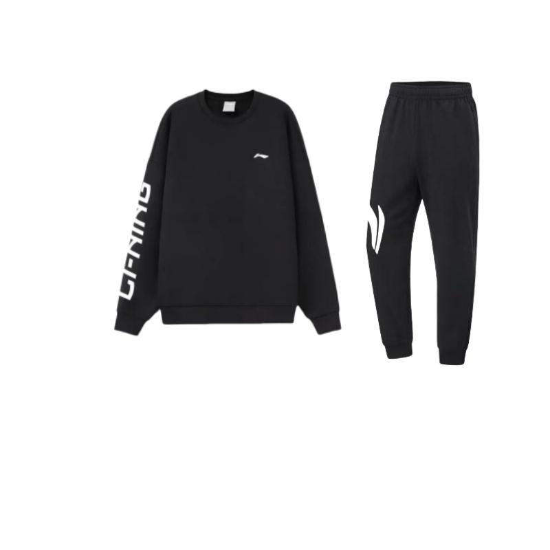 Li Ning Training Series Casual Sportswear Unisex Black YKLU341-1+AWDRF44-2 L
