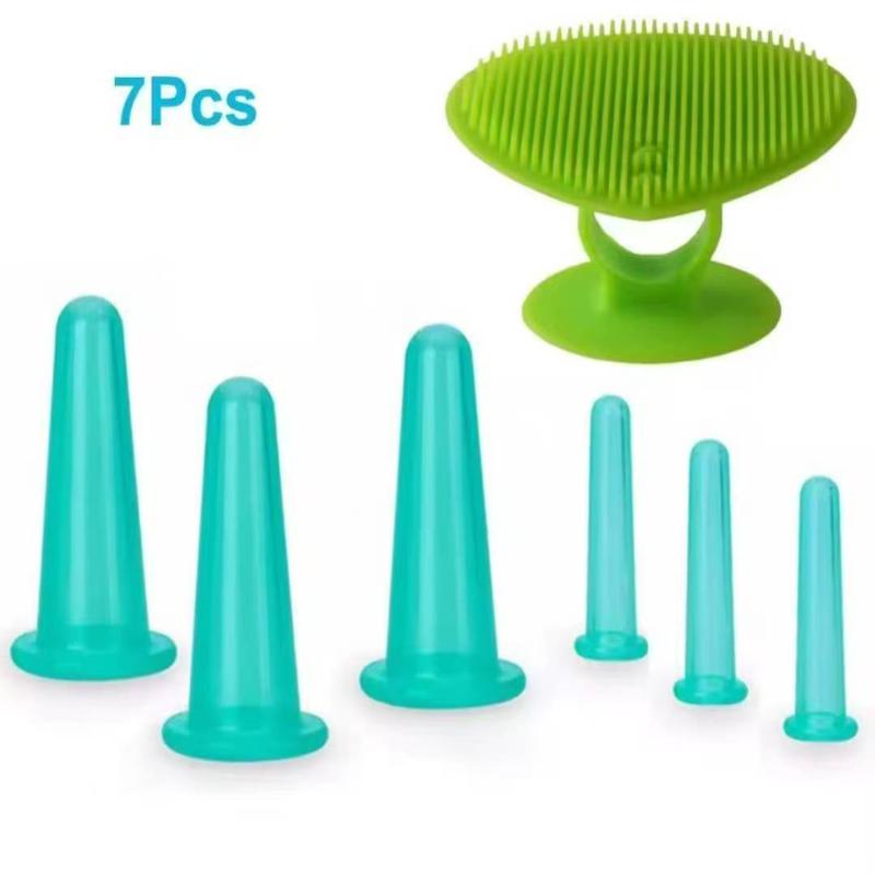 Silicone Vacuum Cupping Massage Jars Anti Cellulite Massage Facial Suction Cups Face Neck Lift Skin Scraping Guasha Anti Wrinkle