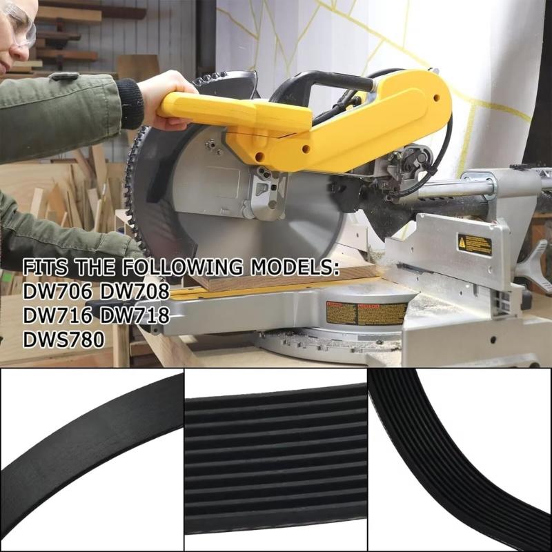Rubber Drive Belt 153555-00 Stable Power Transmission For DW706/DW708/DW716/DW718/DWS780 Cutting Tool