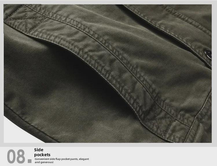 Chaqueta informal estilo militar para hombre: traje de vuelo de talla grande para deportes al aire libre y trabajo.