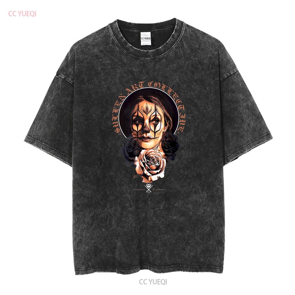 Sullen Mens T Shirt CRY LATER Tattoos Urban Design Skull Premium Quality Long or Short Sleeves Vintage Washed Unisex