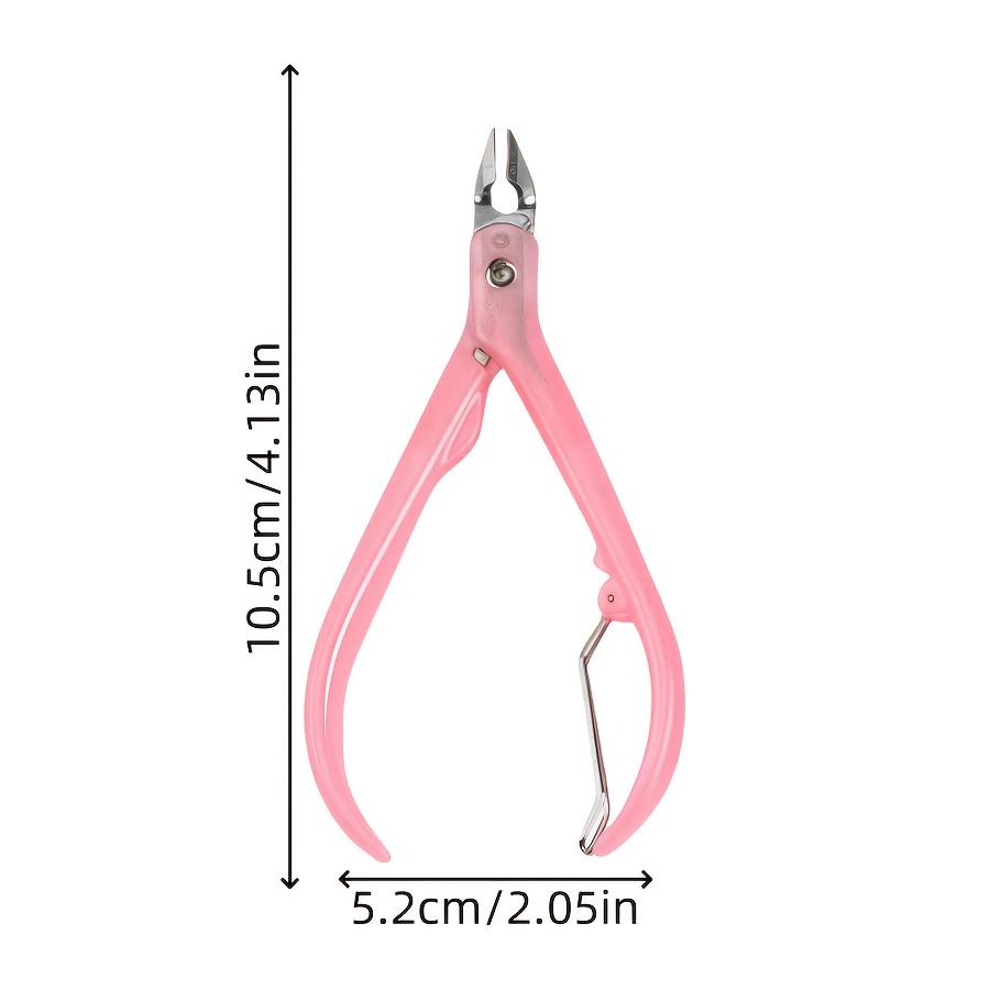 Transparent Pink Nail Clippers Sharp Dead Skin Remover, Portable Toenail Trimmer with Comfortable Grip, Ideal for Home Manicure, Nail Care Tool