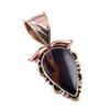 Natural Pietersite Gemstone 925 Solid Sterling Silver TwoTone Pendant 1.25" K4n70