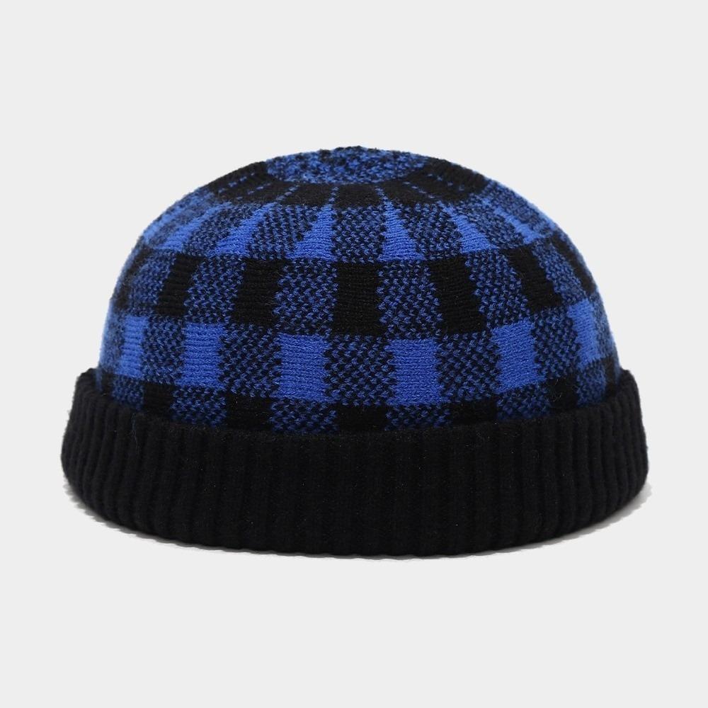 Gestreiftes Streetwear Docker-Hut Warmer Vermieter-Hut Retro Gestrickte Beanie-Mütze Unisex