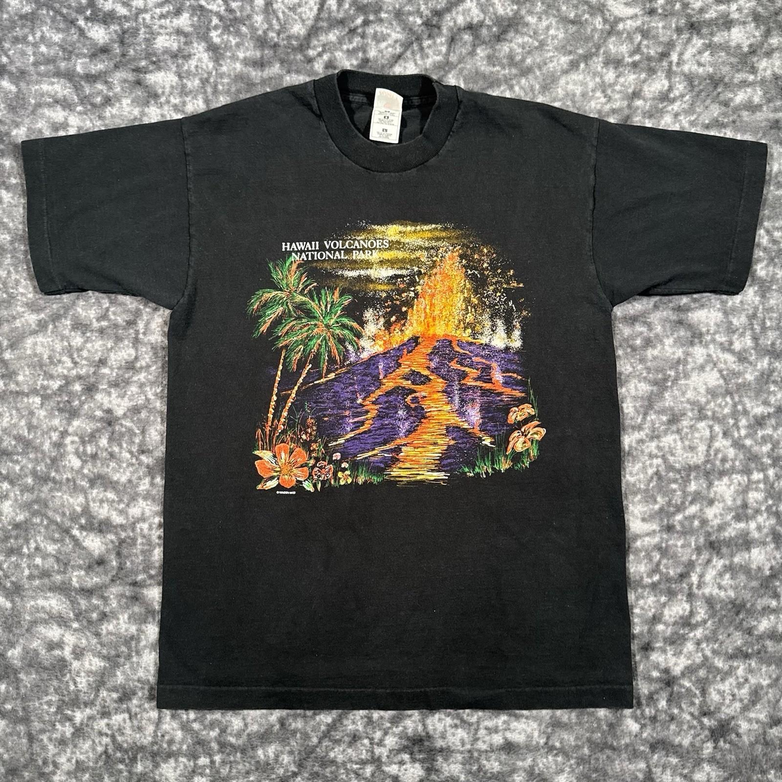 Vintage Hawaii Volcanoes National Park TShirt Mens Size L Maiden West USA Made Unisex T-Shirt XXXL