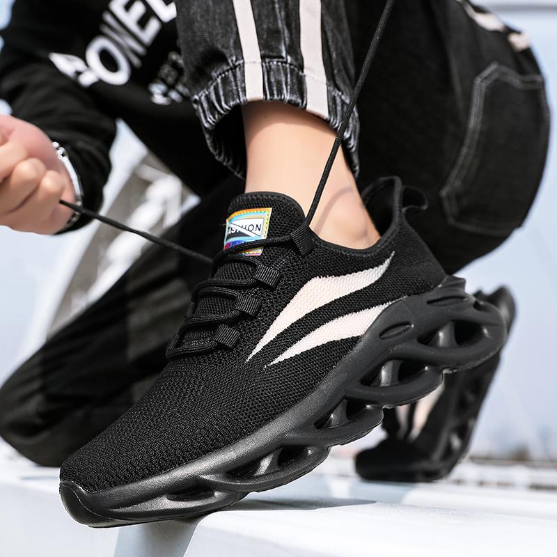 Fashion Sneakers Men Summer New Mesh Breathable Thick Bottom Lightweight Fashion Trendy Shoes Men's Casual Running Shoes Large Size