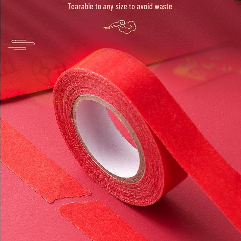 Easy Tear Double-Sided Tape with High Viscosity for New Year Couplets and Weddings - No Trace, Fu Character Boxed
