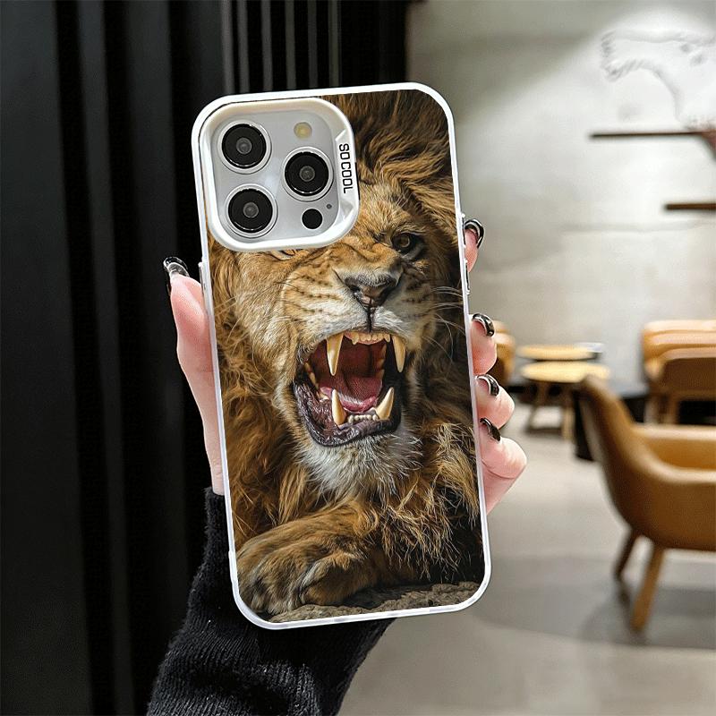 Lion Male Man King Soft Phone Case for iPhone 15 16 17 Pro Max 17Air 16E 14 Plus 13 12 Mini Shockproof Cover Back Shell
