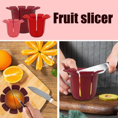 Fruchtschneider Becher Erdbeere Banane Traube Schneider Eierschneider Großes Fassungsvermögen Küchenhelfer für Salate Kuchen Platten