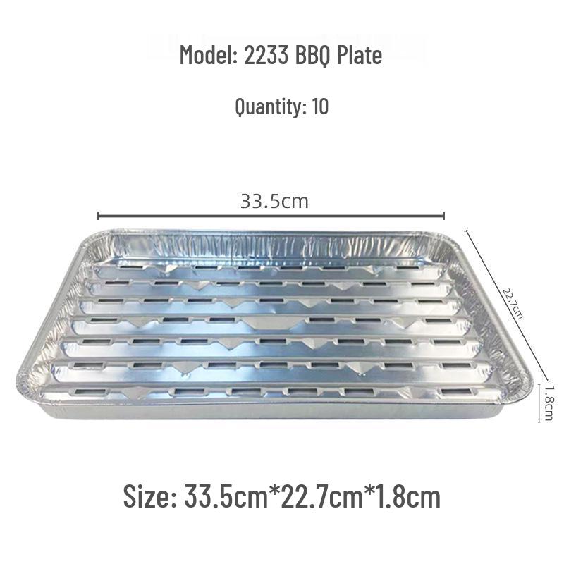 

Одноразовая перфорированная тарелка из фольги для барбекю для духовки и приготовления на углях на открытом воздухе