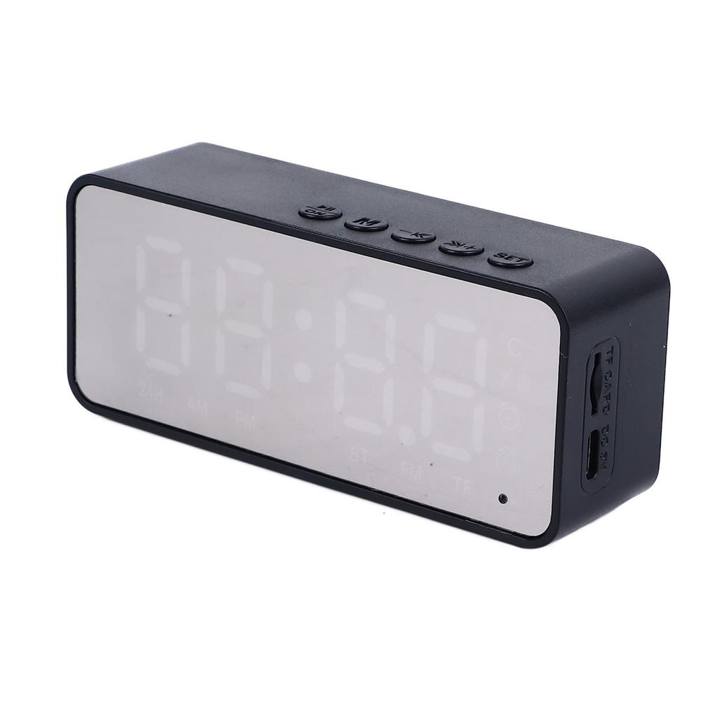 Mirror Alarm Clock Bluetooth Speaker Rechargeable Digital Alarm Clock Bluetooth Speaker for Bedroom