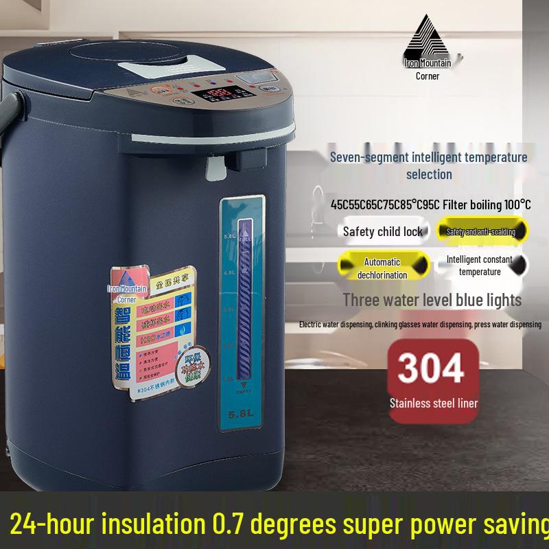 Tieshanjiao Isolierter Edelstahl-Wasserkocher mit Farbbildschirm-Temperaturanzeige.