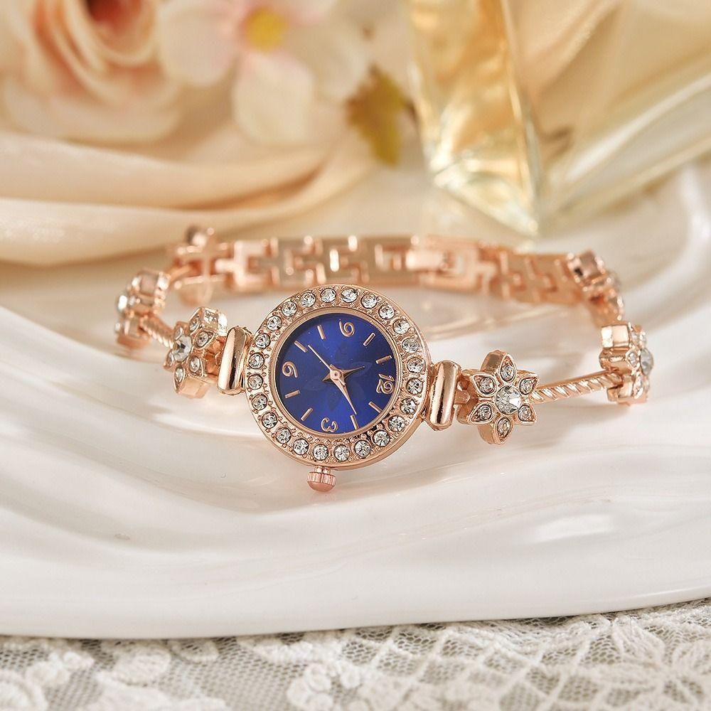 with Adjustable Bracelet Quartz Watches Rhinestone Wrist Decoration Women Wristwatch  Women Girl