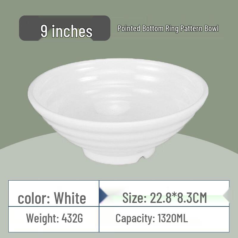 Jijun Melamine Anti-Break Noodle & Soup Bowl