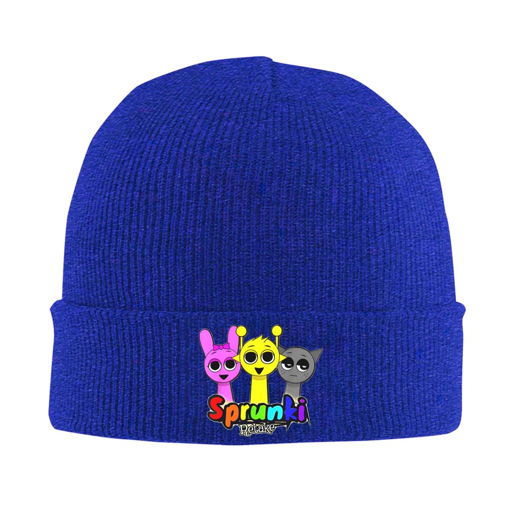 Cappello Gioco Personaggi Sprunki Berretto Autunno Inverno Nuovo Durple Pinki Jevin Sky Vineria Cappelli Berretti Lavorati a Maglia in Acrilico Unisex