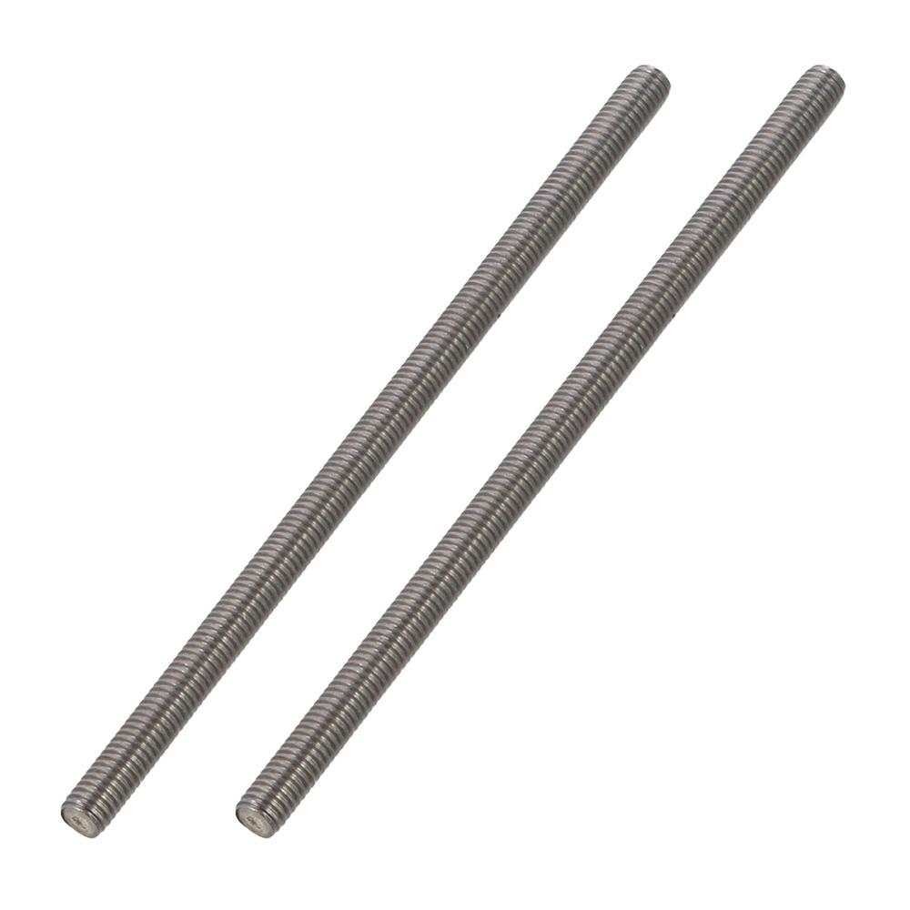 2PCS 304 Stainless Steel Fully Threaded Rod 0.8mm Thread Pitch Right Hand Threads Long Threaded Screw M5 Rods Bar Studs U-bolts