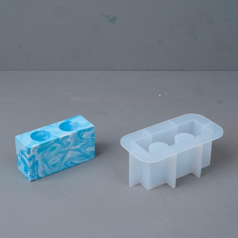 Multipurpose Sturdy Silicone Flower Base Candle Holder Mold Set Portable for Resin Plaster Craft Supplies Assorted Sizes